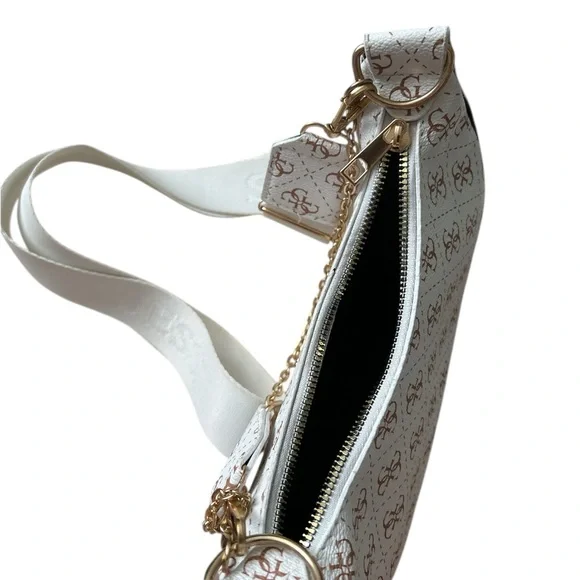 Guess White and Brown Shoulder Bags with Signature Style - Picture 4 of 5